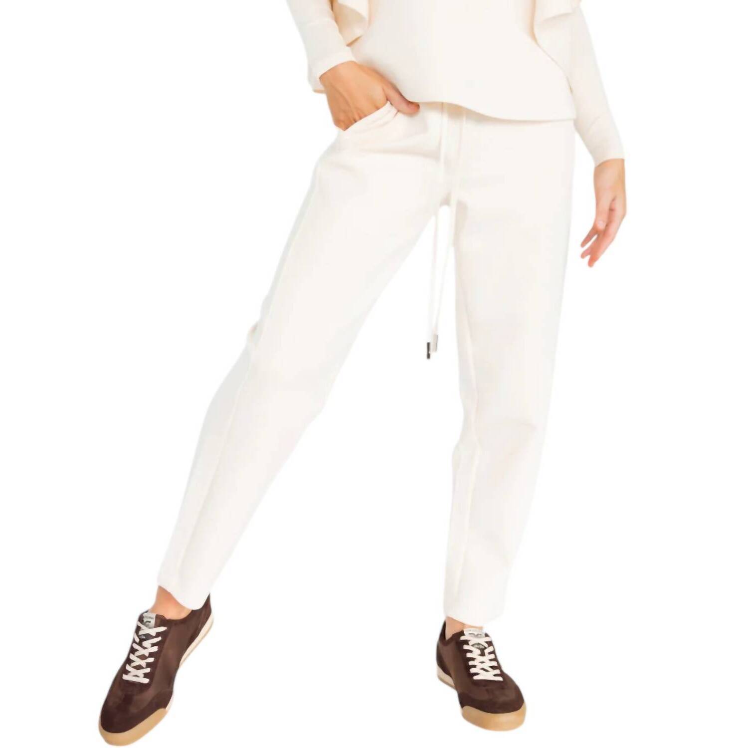 New Psophia Straight Leg Pants In Ivory